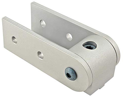 80/20 40 Series 0 Degree Structural Pivot Assembly, Dual Straight Arms, Aluminum, Clear Anodized, Wall Mount