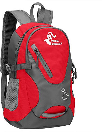 free knight Kleiner Tagesrucksack 20L Radfahren Wanderrucksack Wasserdichter Reiserucksack Leichtgewicht (Rot)