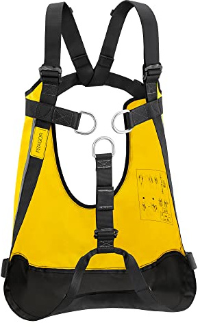 PETZL, Pitagor, Triángulo de evacuación cómodo con apoyos, amarillo, U, unisex-adulto