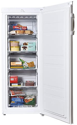 Statesman TF160LWE Tall Freezer 157 Litre, 2 Flap Closure Compartments, 3 Clear Drawers, Reversible Door, Adjustable feet, 55 cm Wide, 2 Year Parts & Labour Guarantee, White