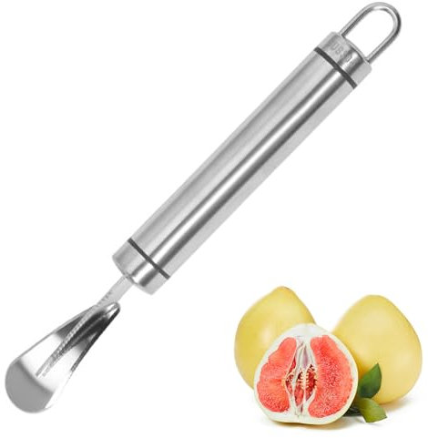 304 Stainless Steel Citrus Peeler Grapefruit Peeling Tool Household Curved Handle Fruit Peeler Tool Suitable for Grapefruit Orange Lemon etc