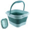 Collapsible Foot Bath with Handle, Folding Foot Soak Tub Foot Bath with Foot Massaging Acupoints to Help Sleep, Multifunction Bucket for Cleaning Mop, Camping