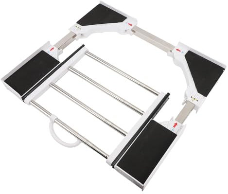 Stacking Kit for Washer and Dryer, Stainless Steel + Plastic Universal Washing Machine Stacking Kit Replacement with Sliding Shelf for for Bathrooms Laundry