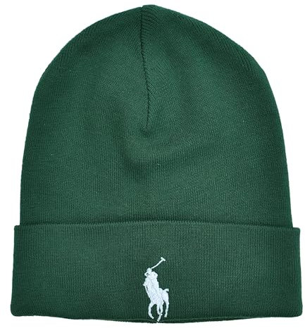 Ralph Lauren Mütze Beanie Classic Hat Baumwolle One Size Grün