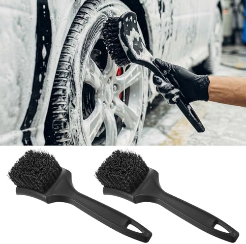 2 Pcs Cepillo Limpieza Coche, Cepillo Limpia Llantas Coche, Cepillos Limpiadores de Llantas para Coches Multifuncional para Aleación, Llantas, Motocicletas, Bicicletas, Barcos, Automóviles, Hogar