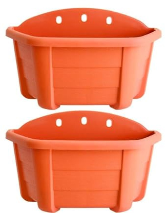 NEIQIUWING Vaso da parete da balcone con serbatoio d'acqua semicircolare per piante in vaso