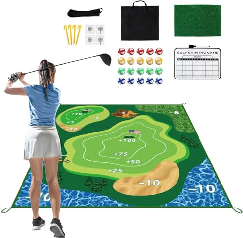 Alfombrilla de Golf, Herramienta de ejercicio Deportivo | Alfombra de ejercicio de golf de doble cara, para interior y exterior, oficina, césped, garaje, patio
