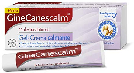 Canesten Bayer Molestias Íntimas Gel-Crema Calmante, una Ayuda para Aliviar la Irritación Vulvar e Hidratar la Zona Íntima, Frescor Inmediato, Sensación Calmante, 15 g