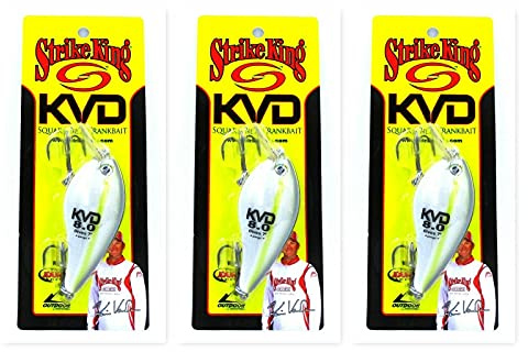 (3) Strike King KVD 8.0 Square Bill 4 1/4'' Crankbaits Sexy Blue Back Herring New