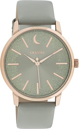 Oozoo Timepieces Damen Uhr - Armbanduhr Damen mit 20mm breites Lederarmband | Hochwertige Uhr für Frauen - Edle Analog Damenuhr in rund C11040