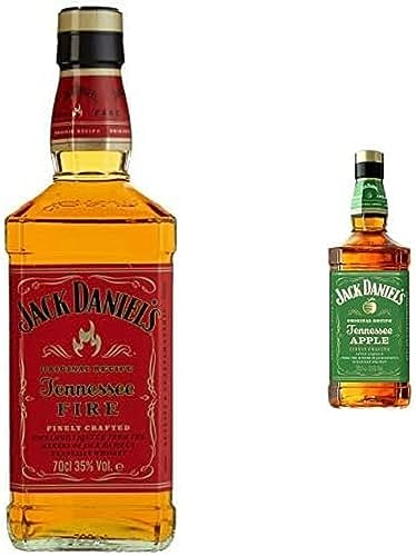 Jack Daniel's Tennessee Fire Whiskey - 1 x 0.7L 35% Vol. & Jack Daniel's Tennessee Apple Whiskey - 0.7L/ 35% Vol.