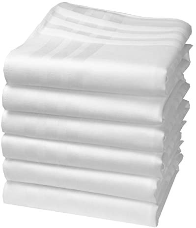 Hankiss - Taschentücher aus Bio-Baumwolle Weiße - Modell Frost - Größe 35cm x 35cm - 6 Stück - 100% Baumwolle GOTS-Zertifiziert