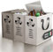 PTMS® Borse Raccolta Differenziata con COPERCHIO - 3 Bidoni Differenziata da Interno ed Esterno per Carta, Plastica e Vetro - Set Bidoni per Raccolta Differenziata in Colore di Riciclaggio
