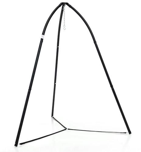 COSTWAY Hängesesselgestell mit Dreibein, Gestell für Hängesessel/Hängestuhl, Hängestuhlgestell bis 200 kg belastbar, Hängesesselständer aus Metall, Hängesitzständer, Höhe 218 cm