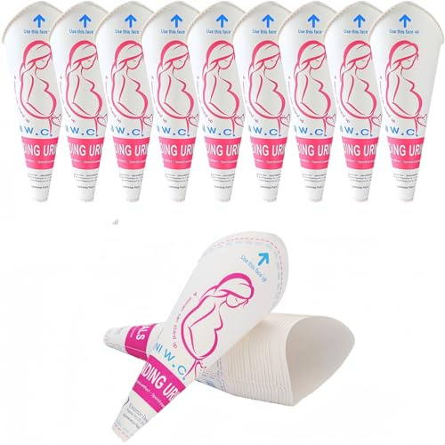 flintronic 50PCS Urinella para Mujer, Embudo de Papel Desechable para Orinar, Orinal Embudo para Orinar de Pie para Acampar, Viajar, Atasco de Tráfico, al Aire Libre, Emergencia