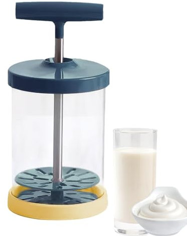 Rrlihjgu Manual Whipping Cream Dispenser, Creative Whip for Whipped Cream, Stainless Steel Dispenser, Ergonomic Comfort Grip Baking Tools for Kitchen,for Salad