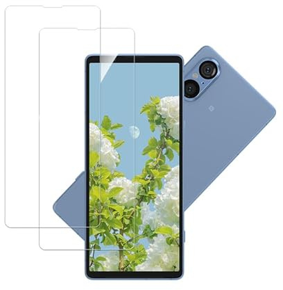 Banuyaw für 2 Stück Panzerglas Sony Xperia 5 V Displayschutz, für 9H Kratzfest Schutzfolie Sony Xperia 5 V 5G Folie Schutzglas HD Clear Glasfolie