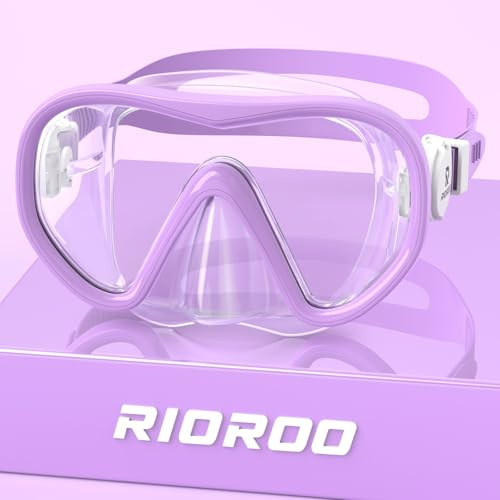 RIOROO Taucherbrille Kinder, 180° HD Panorama, Anti-Nebel & Leck-proof Schwimmbrille, geeignet für Kinder im Alter von 4-16 Jahren