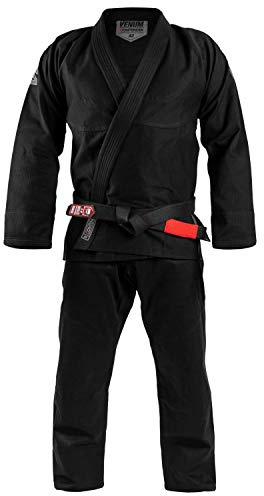 VENUM Contender EVO Kimono De Jiu Jitsu Brasileño/BJJ Gi, Unisex Adulto, Negro, A3.5