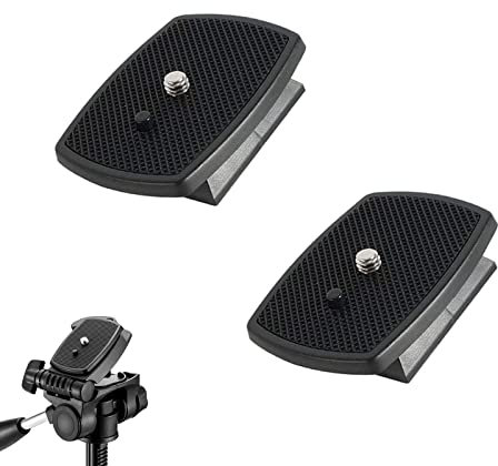 JeoPoom 2 PCS Piastra a Sgancio Rapido per Fotocamera, Plastica ABS Piastra a Sgancio Rapido per Treppiede con Piastra a Rilascio Rapida con Filettatura 1/4, per Fotocamera Digitale DSLR SLR