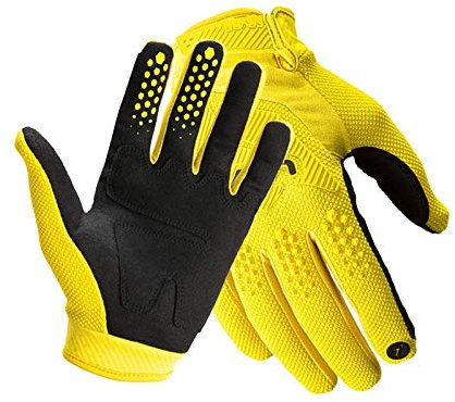 LIANYG Guantes de ciclismo Guantes de motocicleta Guantes de motocross de dedo completo Guantes de motocross Motocicleta Riding Moto Racing MTB Hombres Mujeres Guantes de bicicleta (Color: Amarillo,