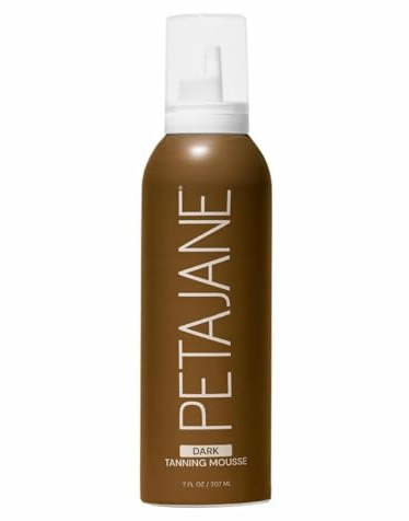 Dark Tanning Mousse 7oz - Made in the USA - Streak-Free, Lightweight, Non-Sticky, Fast-Absorbing, Vegan, Sunless Tanner for All Skin Types