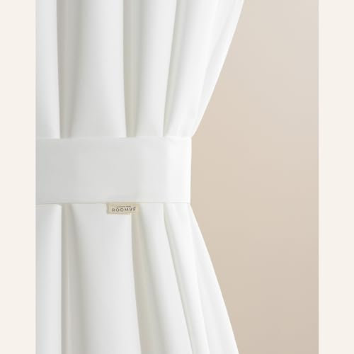 ROOM99 Fermatenda per tende 8 x 120 cm (larghezza x lunghezza), fascia decorativa per tende, tenda da esterni, ecru