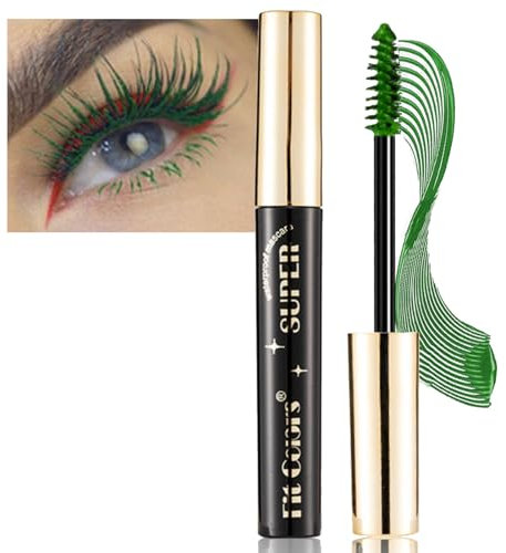 Green Emerald Dark Green Mascara - Waterproof, Long Lasting, Volumizing, Thickening, No Smudge Festival Mascara