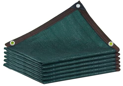 Tasa de sombreado 90% Red de Sombra Verdes Barrera de Privacidad Vela de Sombra Fácil de Colgar Paño de Sombra 1x2m 2x3.0m 4x5m 6x7m Lona de Sombra para Cubierta Invernadero Patio Planta(3x8m)