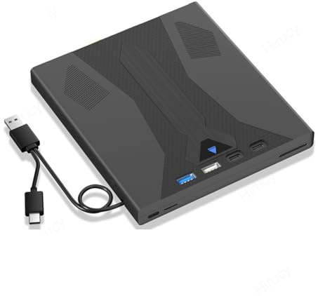 Asyduey unità Blu Ray Esterna USB 3.0 e Type-C per PC, Laptop e Desktop - Supporto Disco da 100G - Lettore Dvd/CD/BD 3D