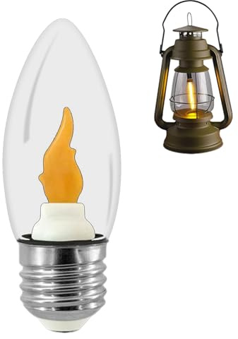 Xmccvt Ampoules à Lumière Vacillante | E12 E14 LED Éclairage d'ambiance | Ampoule À Flamme Pour Décorations Halloween | Pour Halloween Fête Patio Chambre Salon Bureau