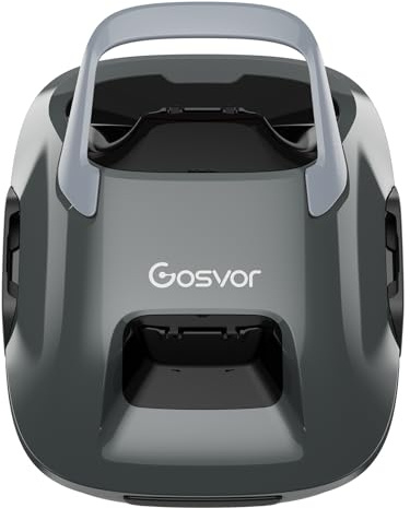 Gosvor Automático Limpiador de Piscinas sin Cable, con Doble accionamiento con 1,5 Horas de Autonomía, Devolución Automática, para Piscinas sobre el Suelo de hasta 80m²