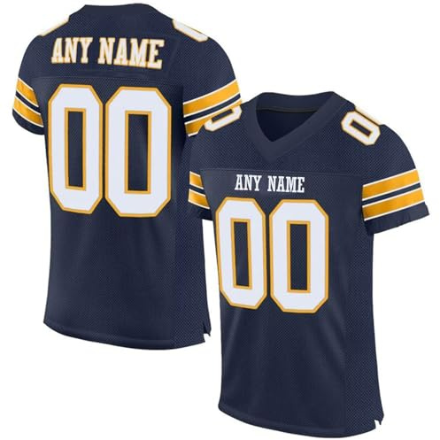 Maillot Football Americain Personnalisé pour Adulte et Enfant | Homme et Femme Ballon Oversize Sport Tee Rugby Shirt Personnalisable avec Nom Numéro L'équipe