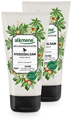 alkmene Pferdebalsam mit Bio Rosskastanie, Pferdesalbe mit Campher und Arnika, nach körperlicher Anstrengung, 150 ml - 2er Pack (2 x 150 ml)