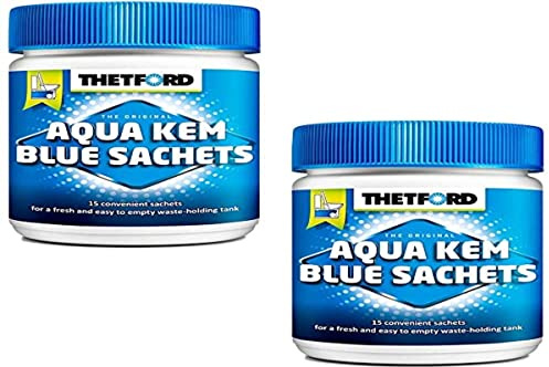 Thetford Mixte Thetford LOT 2 X Aqua KEM Blue SACHETS WC, bleu, Grande EU