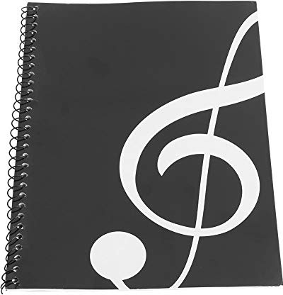 Bnineteenteam musikmanuskriptpappersbok, 50 sidor tomt notbok för musiker, notpapper (svart not)