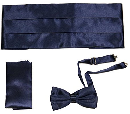 MMUGA Kummerbund mit Fliege Set Dunkelblau