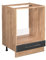 Vicco Herdumbauschrank Fame-Line, Anthrazit Hochglanz/Goldkraft Eiche, 60 cm ohne Arbeitsplatte