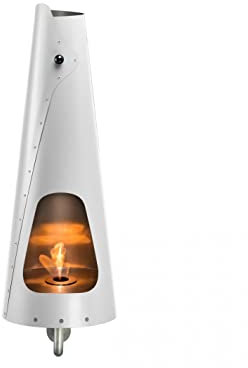 FOCOTTO | CONOTTO AIR moderner Bioethanol-Kamin für die Wand | Kein Schornstein | Edelstahl lackiert | 180° schwenkbarer Biokamin (Weiß)