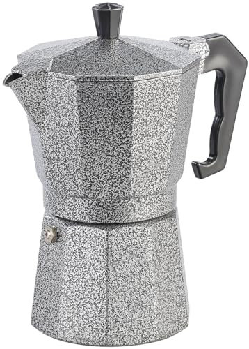 Cucina di Modena Espresso-Kanne: Espresso-Kocher in Hammerschlag-Optik, für 6 Tassen, 300 ml (Espressokocher Kanne, spressokocher Outdoor, Wasserkocher)