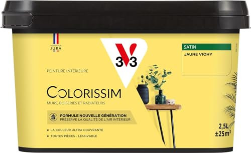 V33 Peinture multi-supports Colorissim® Jaune vichy satin 2,5L