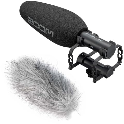 Zoom ZSG-1 - Microfono direzionale per fotocamera e smartphone + protezione antivento Keepdrum