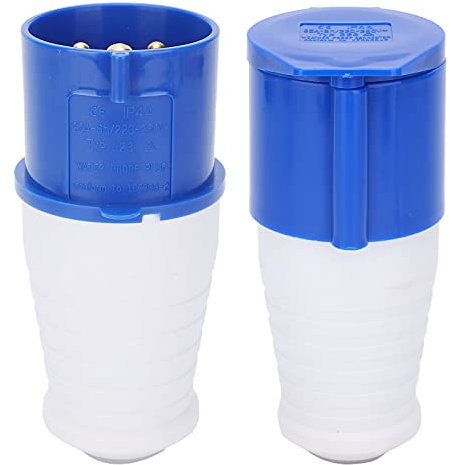 CEE Stecker Kupplung Set, 32-Ampere-Stecker-Set Industrielles Steckverbinderset 3-Polig 1-phasig Explosionsgeschützt Wasserdicht 32A 220-250V für Elektrowerkzeugmaschinen