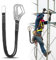 Blomise Werkzeugsicherung Lanyard, Ausziehbare Sicherheitsleine mit Karabinerhaken, Anti-Fall Sicherheitsseil