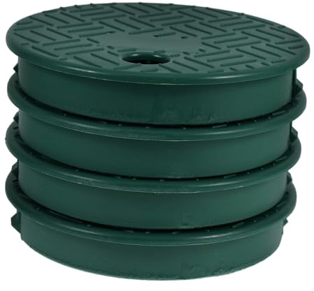 HANABASS Coperchio per Scatola Valvola Irrigatore da Giardino 4 Pezzi in Plastica Rotonda 6 Pollici Protezione Contro Detriti Facile Installazione per Impianto Irrigazione Esterno