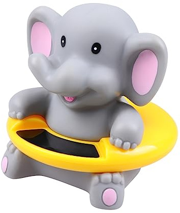 HONITANO Cartoon Elephant Bath Thermometer Electronic Water Temperature Monitor Floating Multi Purpose Bath for Swimming Pools and Bathtubs Easy to Use and Safe for Boy Girl Random Color