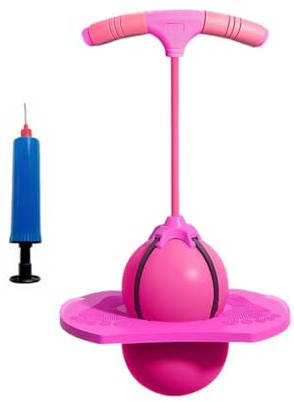 Pelota De Salto con Asa, Pelota De Equilibrio Elástica Antideslizante, Pelotas De Rebote Y Bomba De Aire Incluida, Ejercicio De Coordinación Mano-pie, para Adultos Y Niños
