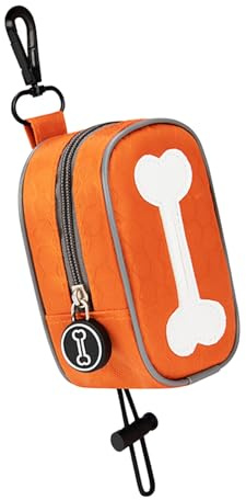 Dilwe Support de Sac à Crottes de Chien élégant, Pratique à Transporter, pour les Amoureux des Chiens (ORANGE)