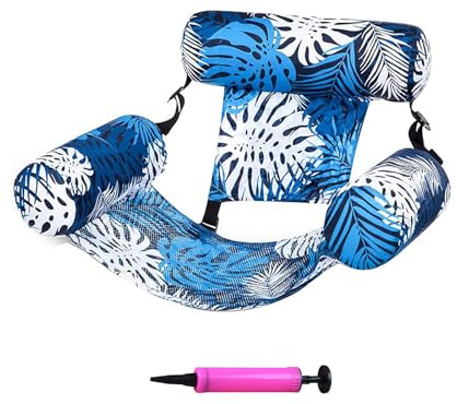Sillón Flotante para Piscina, Asiento Inflable de Relajación para Adultos, Silla Flotante con Almohadas de Flotación, Ideal para Piscina, Playa y Parque Acuático
