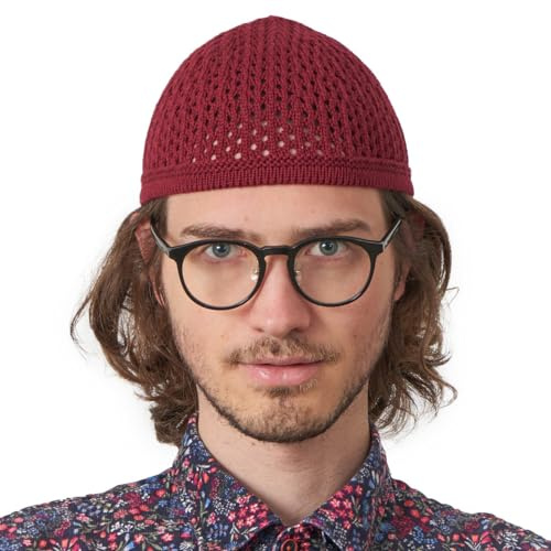 CHARM Chapeau Homme Kufi 100% Coton | Bonnet Priere Islamique, Calot Crâne Ete, Crochet En Maille